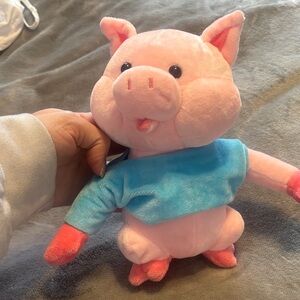 🟢10/$10 - Pink and Blue Pig Plush Toy